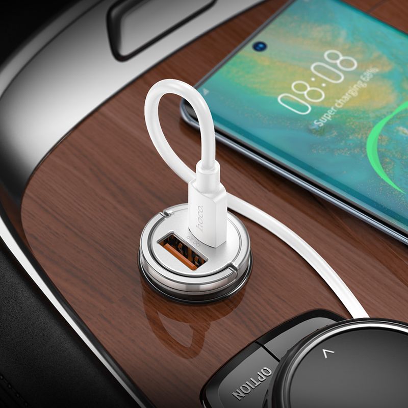 Зарядно 12/24V HOCO с USB-A и USB-C порт, QC 3.0 PD 45W 3A с кабел Type-C - iPhone - Image 5