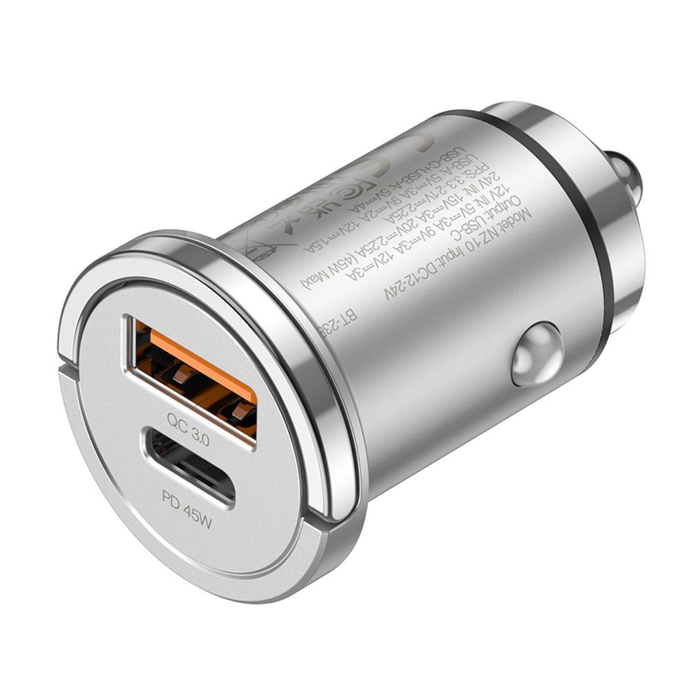 Зарядно 12/24V HOCO с USB-A и USB-C порт, QC 3.0 PD 45W 3A с кабел Type-C - iPhone - Image 3