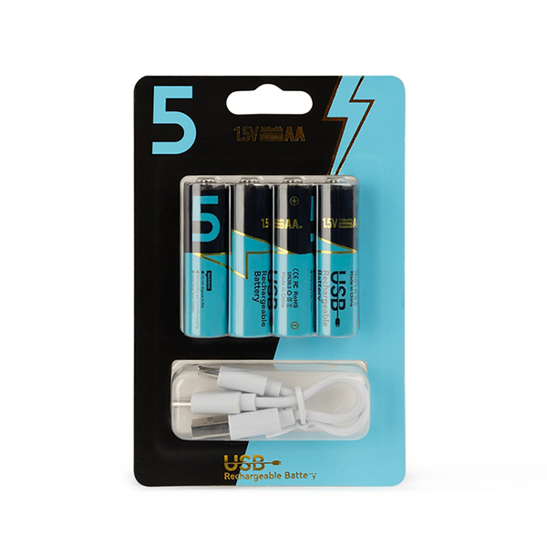 Батерия AA 1.5V Rechargeable Type-C, 2200mWh - 4 бр. - Image 2