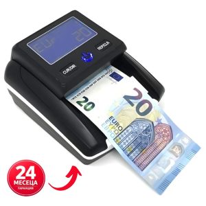 Дигитален детектор за банкноти – EUR / USD, черен